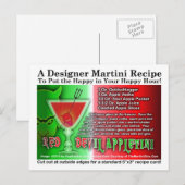 Red Devil Apple Martini Halloween Recept Briefkaar Briefkaart (Voorkant / Achterkant)