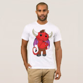 Red Devil Bat Mannen T-Shirt (Voorkant volledig)