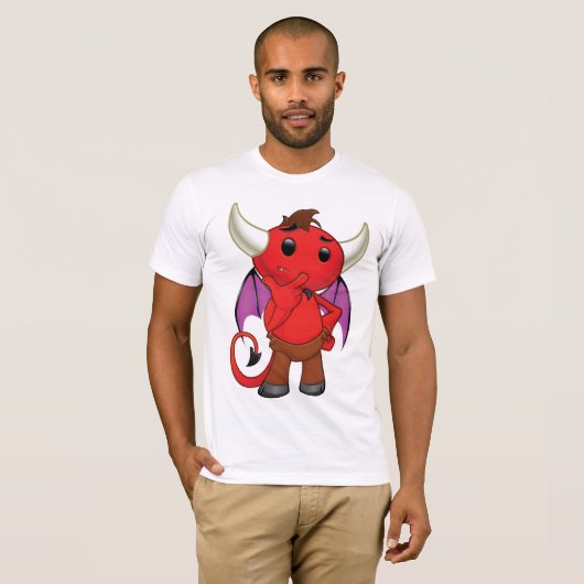 Red Devil Bat Mannen T-Shirt (Voorkant volledig)