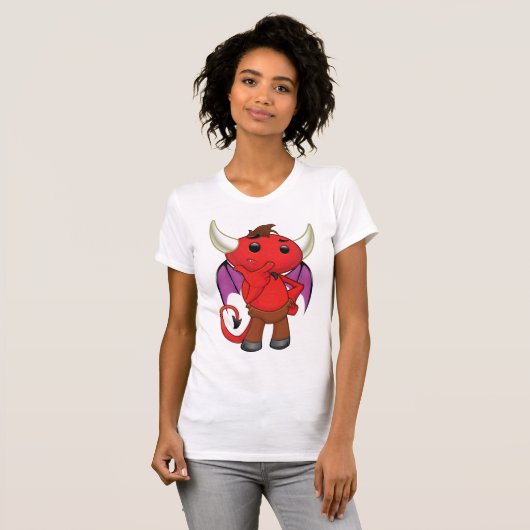 Red Devil Bat Womens T-Shirt (Voorkant volledig)