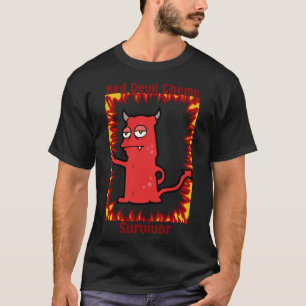 Red Devil Chemo Survivor Sticker.png T-shirt