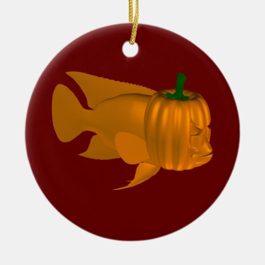 Red Devil Cichlid Keramisch Ornament (Voorkant)