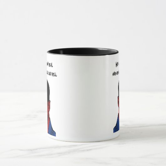 Red Devil Demon Man Lucifer Hell citeert Art Mok (Midden)