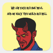 Lucifer The Devil De Prins Van Darkness Satan Vierkante Sticker Zazzle Nl