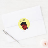 Red Devil Demon Man Lucifer Horror Gothic Art Ronde Sticker (Envelop)