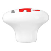 Red Devil Design Personalised Keramische Knop (Zijkant)