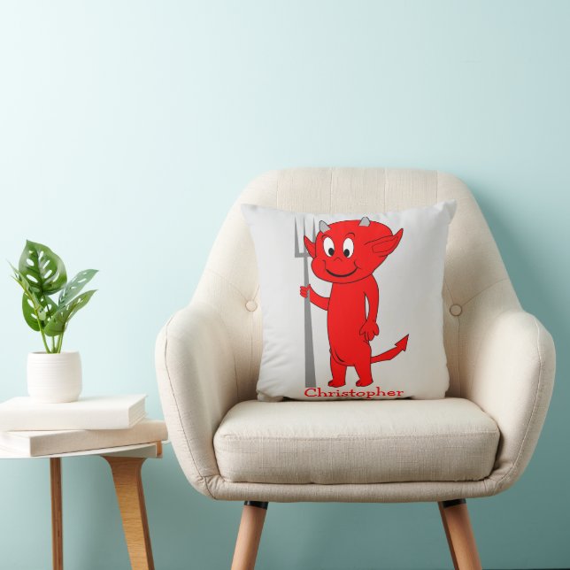 Red Devil Design Personalised Kussen (Stoel)