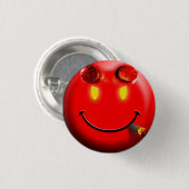 Red Devil Face - knop Ronde Button 3,2 Cm (Voorkant /achterkant)