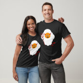Red Devil Horns Tail Pitchfork Deviled Fried Egg H T-shirt (Unisex)