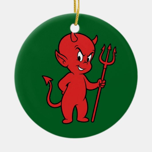Red Devil Keramisch Ornament (Voorkant)