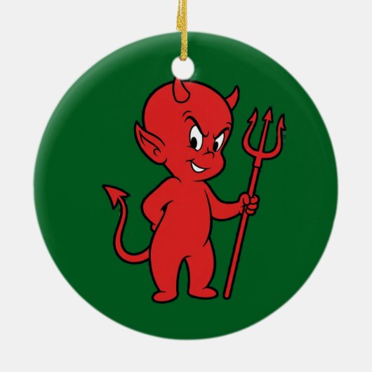Red Devil Keramisch Ornament (Achterkant)
