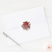 Red Devil Ronde Sticker (Envelop)