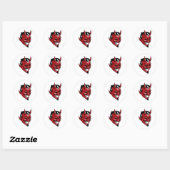 Red Devil Ronde Sticker (Vel)