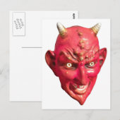 Red Devil Satan Demon Hell Horns Briefkaart (Voorkant / Achterkant)