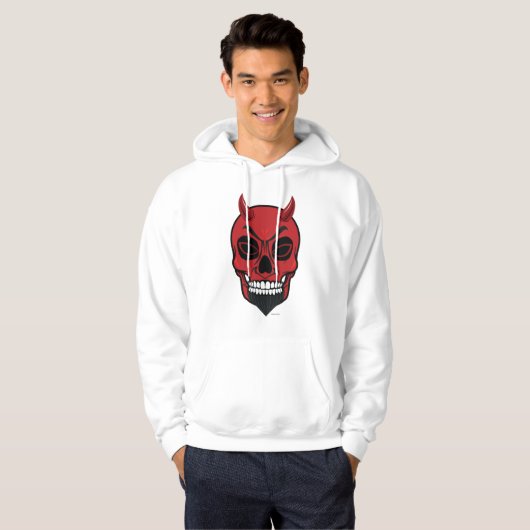 Red Devil Skull Skeleton Hoodie (Voorkant volledig)