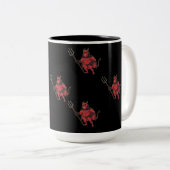 Red Devil Tweekleurige Koffiemok (Voorkant rechts)