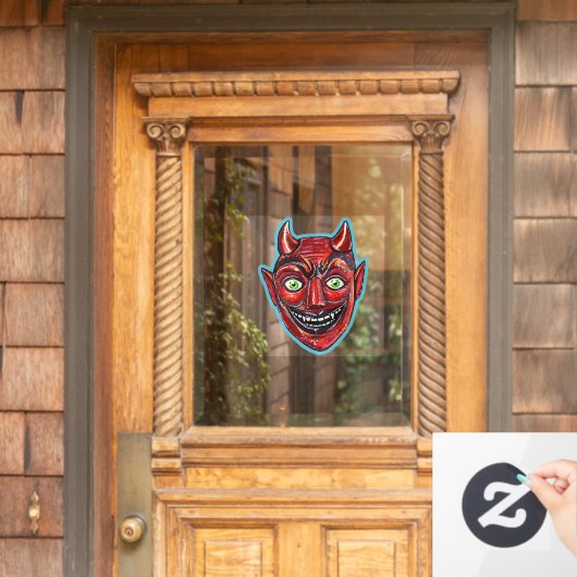 Red Devil Vintage Halloweenies  Raamsticker (Huis Deur)