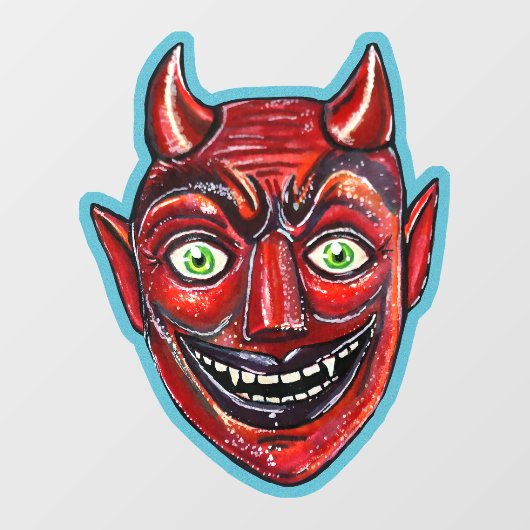 Red Devil Vintage Halloweenies  Raamsticker (Vel)