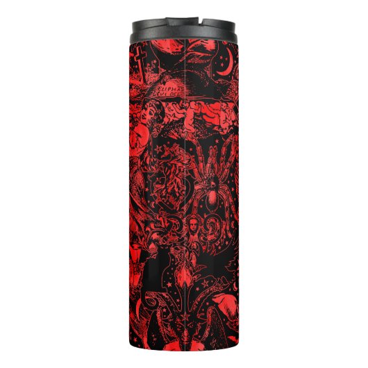 Red Devil Witchy Gothic Victoriaans Gothic Baphome Thermosbeker (Achterkant)