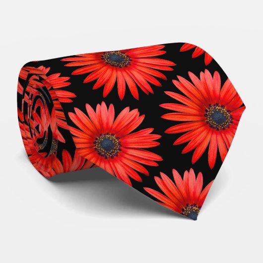 Red Devils II - op zwart Stropdas (Opgerold)