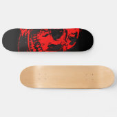 Red Devil's Skull Creepy Artwork Persoonlijk Skateboard (Horizontaal)