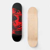 Red Devil's Skull Creepy Artwork Persoonlijk Skateboard (Voorkant)