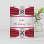 Red Diamond 40e verjaardag uitnodiging (Staand voorkant)