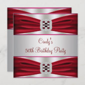 Red Diamond 50e verjaardag Kaart (Voorkant / Achterkant)