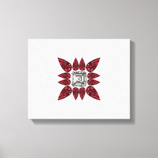 Red Diamond Art Canvas Afdruk (Voorkant)