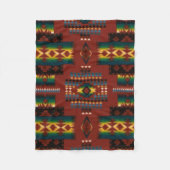 RED Diamond Aztec Print Fleece Deken (Voorkant)