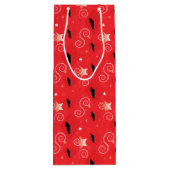 Red Diamond Bull Terrier Wijn Cadeautas (Achterkant)