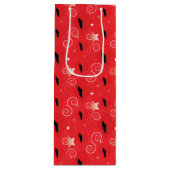 Red Diamond Bull Terrier Wijn Cadeautas (Voorkant)