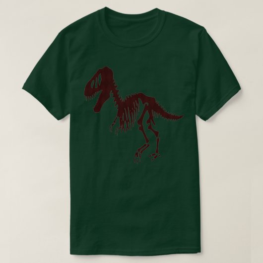 Red Diamond Dinosaur Fossil T-shirt (Design voorkant)