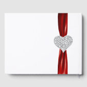 Red Diamond Heart Wedding Guestbook Gastenboek (Achterkant)