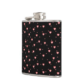 Red Diamond Hearts Naadloos Patroon Heupfles (Links)