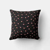 Red Diamond Hearts Naadloos Patroon Kussen (Achterkant)