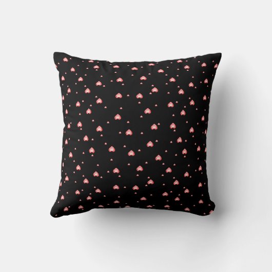Red Diamond Hearts Naadloos Patroon Kussen (Achterkant)