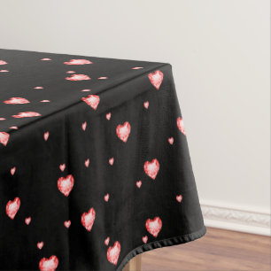 Red Diamond Hearts Naadloos Patroon Tafelkleed