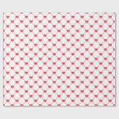 Red Diamond Heat Pattern Valentijnsdag Cadeaupapier (Vlak)