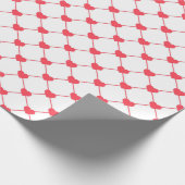 Red Diamond Heat Pattern Valentijnsdag Cadeaupapier (Hoek)