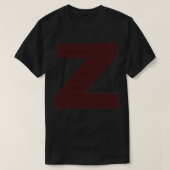 Red Diamond Letter Z T-shirt (Design voorkant)
