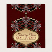 Red Diamond Love Goddess Temple Tarot Visitekaartje (Buitenkant ongevouwen)