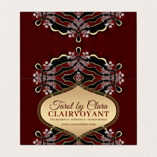 Red Diamond Love Goddess Temple Tarot Visitekaartje