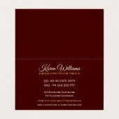 Red Diamond Love Goddess Temple Tarot Visitekaartje (Binnenkant ongevouwen)