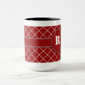 Red Diamond Monogrammed Mannen Mok (Midden)