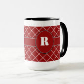 Red Diamond Monogrammed Mannen Mok (Voorkant rechts)
