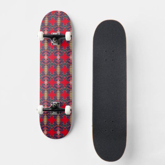 Red Diamond Pattern Skateboard (Voorkant)