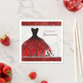 Red Diamond Sparkle Glam Quinceañera Servet (Insitu)