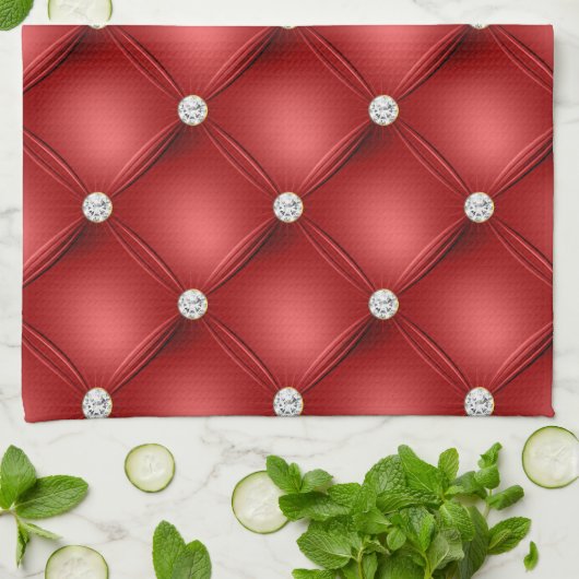 Red Diamond Theedoek (Gevouwen)