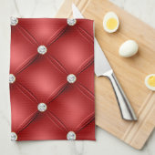 Red Diamond Theedoek (Quarter Fold)